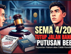 SEMA 4/2026 Tutup Jalan Banding Putusan Bebas, Kepastian Hukum atau Celah Konstitusional?