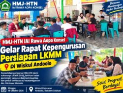 HMJ-HTN IAI Rawa Aopa Matangkan Persiapan LKMM 2026, Perkuat Kaderisasi dan Kepemimpinan Mahasiswa.